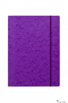 Teczka z gumką prostą DOTTS A4 preszpan fioletowa 390g