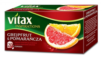 Herbata VITAX INSPIRATIONS, grejpfrut i pomarańcza, 20 torebek