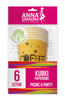 Kubki papierowe ANNA ZARADNA, 200 ml, 6 szt., mix kolorów