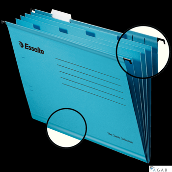 Teczki zawieszane z przekładkami Esselte Classic A4, niebieski, 10 szt. 93133