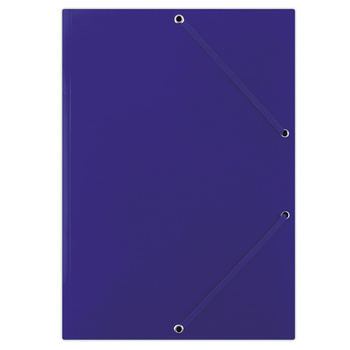 Teczka z gumką DONAU, karton, A4, 400gsm, 3-skrz., niebieska