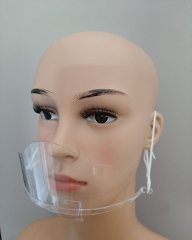 Mini przyłbica ochronna, wieokrotnego użytku, 1szt., transparentna