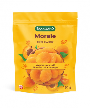 Morele suszone całe owoce, Bakalland, 150g