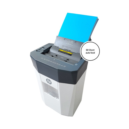 Niszczarka HP ONESHRED Auto 80CC, biało-szara