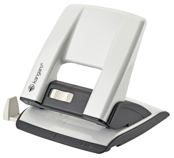 Dziurkacz KANGARO Aion-30, dziurkuje do 30 kartek, metalowy, metaliczny biały