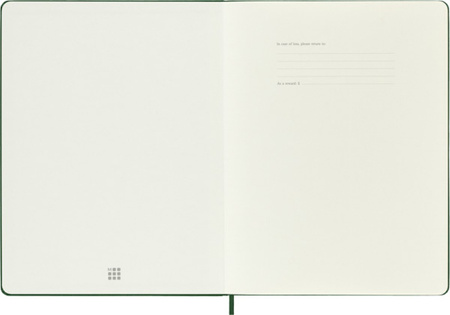 Notes MOLESKINE Classic XL (19x25cm) gładki, twarda oprawa, myrtle green, 192 strony, zielony