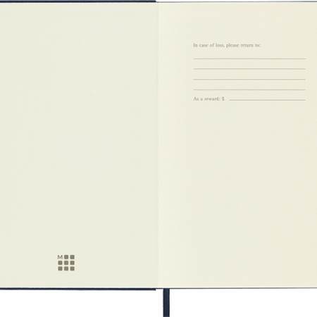 Notes MOLESKINE Classic M (11,5x18 cm) w kropki, twarda oprawa, sapphire blue, 208 stron, niebieski