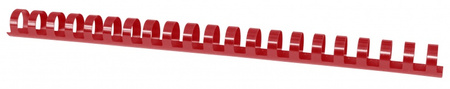 Grzbiety do bindowania OFFICE PRODUCTS, A4, 16mm (145 kartek), 100 szt., czerwone
