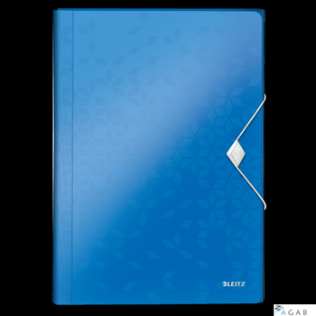 Teczka 6przegródek LEITZ WOW A4 niebieska 250k 45890036