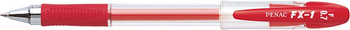 Długopis żelowy PENAC FX1 0,7mm, czerwony