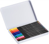 Pisak z cienką końcówką e-1200/10 s EDDING, 1mm, 10 szt., metalowe pudełko, mix kolorów