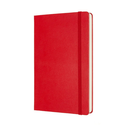 Notes MOLESKINE Classic L (13x21 cm) gładki, twarda oprawa, scarlet red, 400 stron, czerwony