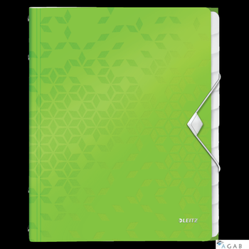 Teczka segregująca 12 przekładek PP Leitz WOW, zielona 46340054 -a (X)