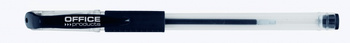 Długopis żelowy OFFICE PRODUCTS, gumowy uchwyt, 0,5mm, czarny
