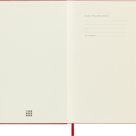 Notes MOLESKINE Classic L (13x21cm) gładki, twarda oprawa, 240 stron, czerwony