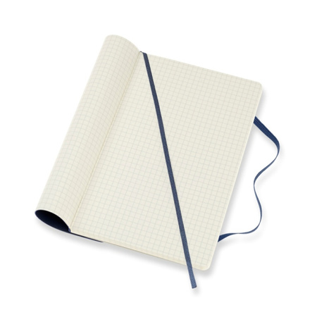 Notes MOLESKINE L (13x21cm) w kratkę, miękka oprawa, sapphire blue, 192 strony, niebieski