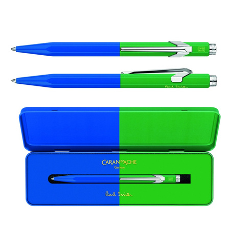Długopis CARAN D'ACHE 849 Paul Smith Edycja 4, M, w pudełku, Cobalt/Emerald