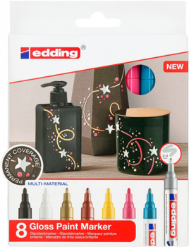 Marker olejowy połyskujący e-750 EDDING, 2-4mm, 8 kolorów