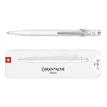 Długopis CARAN D'ACHE 849 Pop Line Fluo, M, w pudełku, biały