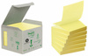 Ekologiczne karteczki samoprzylepne Post-it® Z-Notes (R330-1B), 76x76mm, 6 bl. x 100 kart., żółte