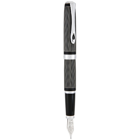 Pióro wieczne DIPLOMAT, M, Excellence A + Wave Guilloche, czarne