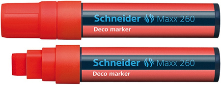 Marker kredowy SCHNEIDER Maxx 260 Deco, 5-15mm, czerwony