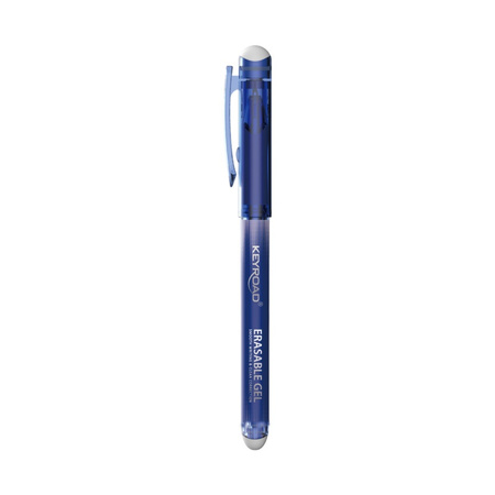Długopis wymazywalny KEYROAD, 0,7mm, niebieski, pakowany w display