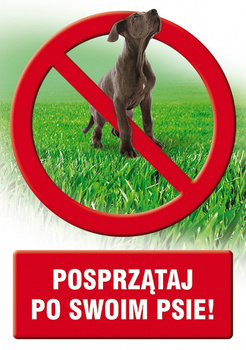 Znak TDC, Posprzątaj po swoim psie