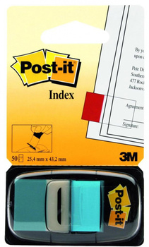 Zakładki indeksujące POST-IT® (680-23), PP, 25,4x43,2mm, 50 kart., jaskrawoniebieskie
