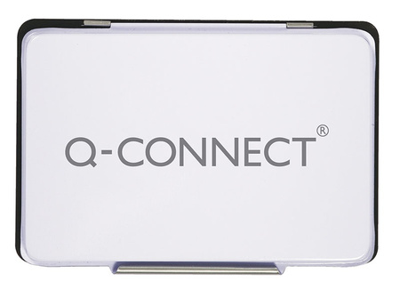 Poduszka do stempli Q-CONNECT, z tuszem, 110x70mm, metalowa, czarna