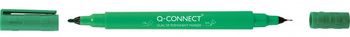 Marker do płyt CD/DVD Q-CONNECT, Dual, 0,4mm i 1 mm (linia), zielony