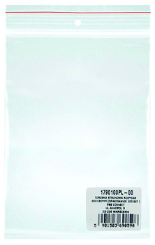 Torebka strunowa OFFICE PRODUCTS, LDPE, 80x180mm, 100szt., transparentna