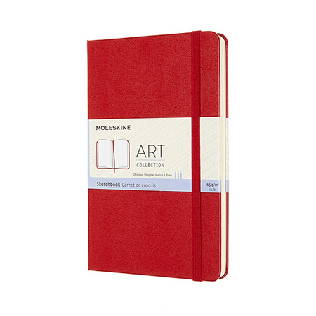 Szkicownik MOLESKINE M (11,5x18 cm), twarda oprawa, 88 stron, czerwony