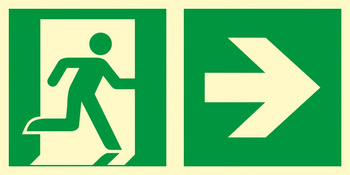 Znak TDC, Kierunek do wyjścia ewakuacyjnego – w prawo 1