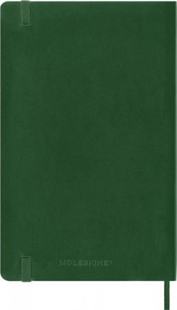 Notes MOLESKINE L (13x21cm) w kratkę, miękka oprawa, myrtle green, 192 strony, zielony