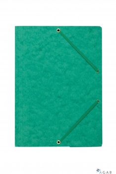 Teczka z gumką rogi DOTTS A4 preszpan zielona 390g