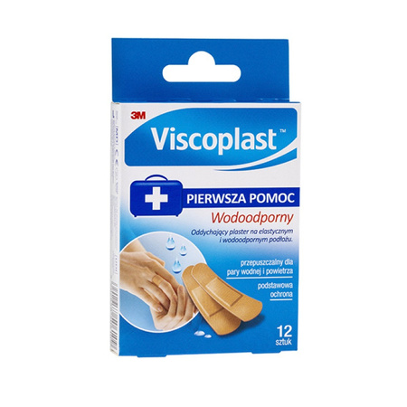 Zestaw plastrów VISCOPLAST, wodoodporne, 12szt., mix kolorów