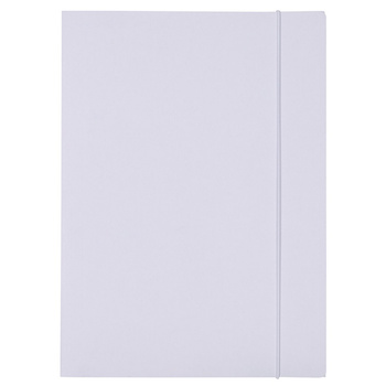 Teczka z gumką OFFICE PRODUCTS Budget, karton, A4, 250gsm, 3-skrz., biała