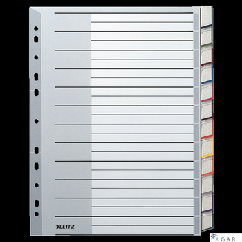 Przekładki plast. szare PP, z indeksami z możliwością opisu Leitz 12740200