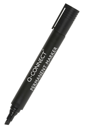 Marker permanentny Q-CONNECT, ścięty, 3-5mm (linia), czarny