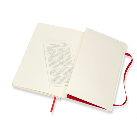Notes MOLESKINE Classic L, 13x21cm, w linie, miękka oprawa, 192 strony, czerwony