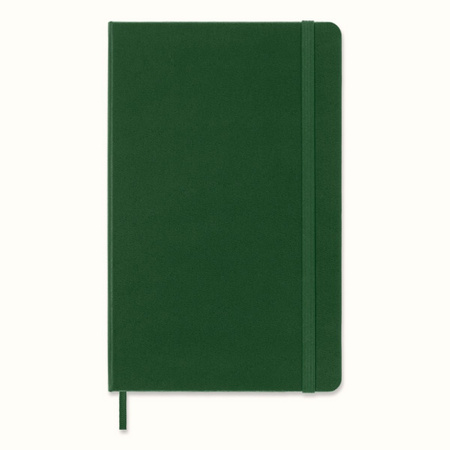 Notes MOLESKINE Classic L (13x21cm) w kropki, twarda oprawa, myrtle green, 240 stron, zielony