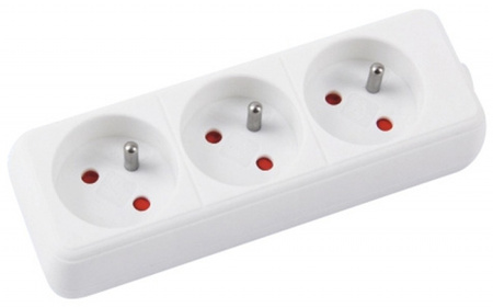 Przedłużacz OFFICE PRODUCTS, 3 gniazda, 5m, z uziemieniem, biały