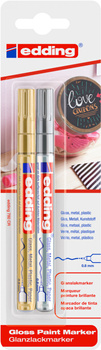 Marker olejowy połyskujący e-780 EDDING, 0,8mm, 2 szt., blister, mix kolorów