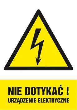 Znak TDC, Nie dotykać! Urządzenie elektryczne
