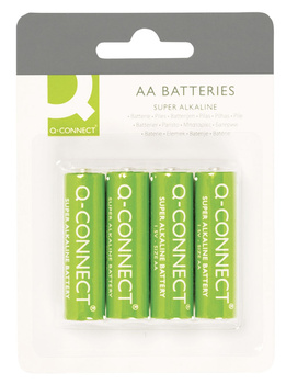 Baterie super-alkaliczne Q-CONNECT AA, LR06, 1,5V, 4szt.