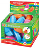 Temperówka KEYROAD Orange, plastikowa, pojedyncza, z gumką, pakowane na displayu, mix kolorów