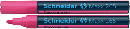 Marker kredowy SCHNEIDER Maxx 265 Deco, okrągły, 2-3mm, zawieszka, różowy