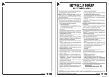 Znak TDC, Instrukcja ogólna przeciwpożarowa