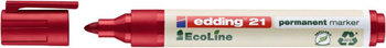Marker permanentny e-21 EDDING ecoline, 1,5-3mm, czerwony